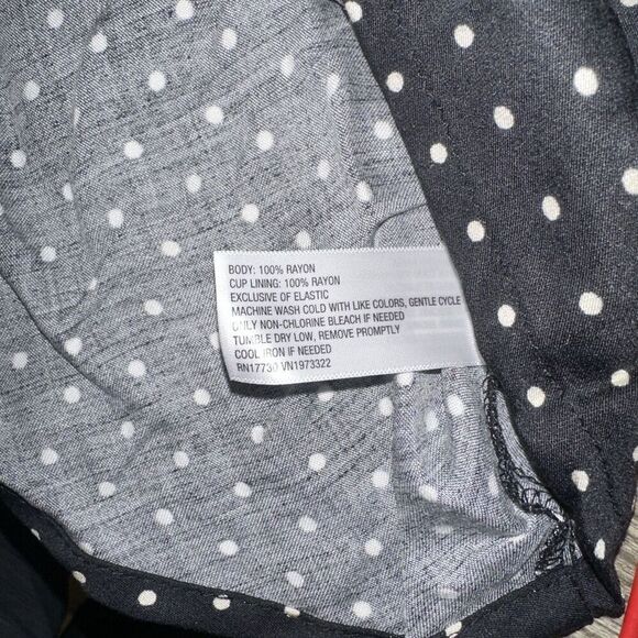 Women's Ruched Front Maxi Slip Dress Wild Fable Black Polka Dots Size XL. NWT. G - Picture 3 of 9